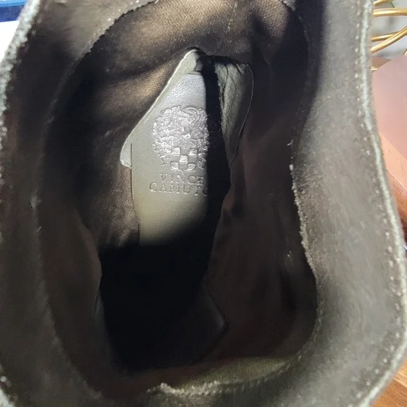 Vince Camuto Green Suede Boots Western Perforated Pointed Toe Size 7.5 - Picture 14 of 15